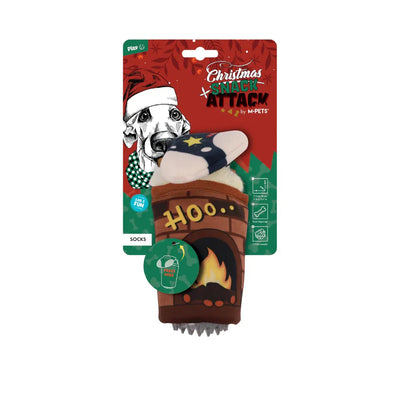 Christmas Snack Attack dog toy - Socks - Black Dog Panamá 