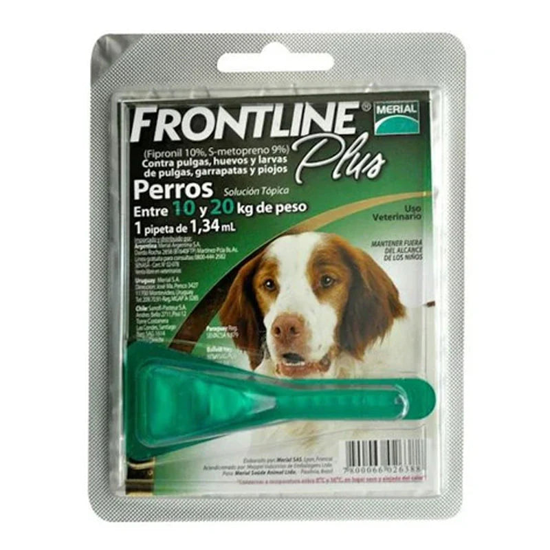 FRONTLINE PLUS PIPETA 10 A 20 KG - Black Dog Panamá 
