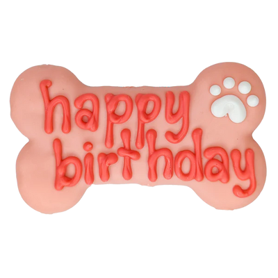 BOSCO AND ROXYS  |  Pink Happy Birthday 6" Bone | Birthday