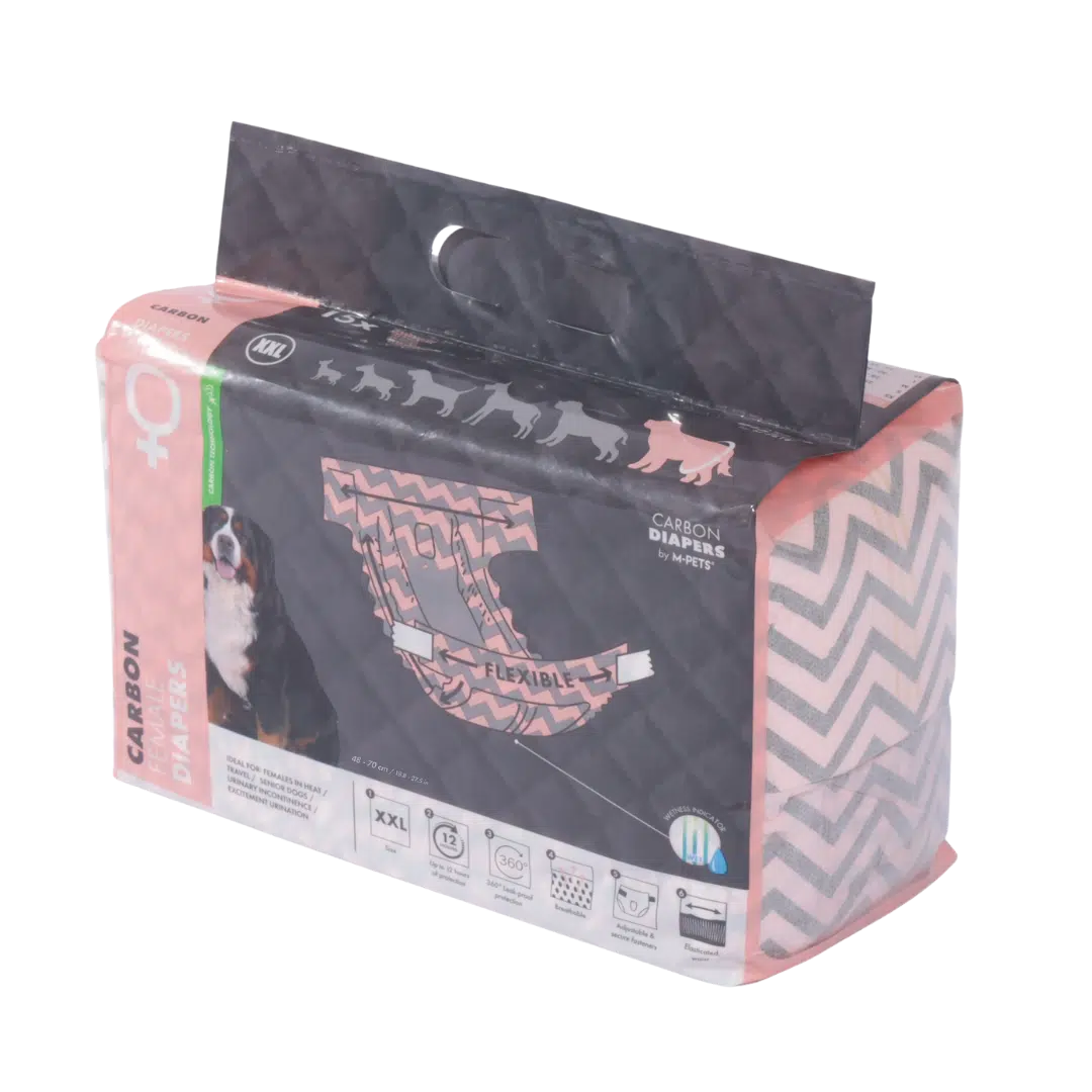 MPets Carbon Diapers Pañales Perro Hembra – XXL / 15 pcs
