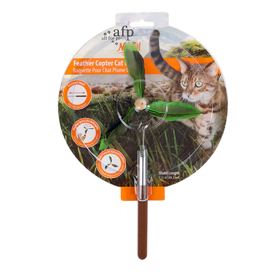 Natural Instinct - Feather Copter Cat Wand-Green - Black Dog Panamá 