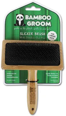 BAMBOO GROOM SLICKER BRUSH MEDIUM - Black Dog Panamá 