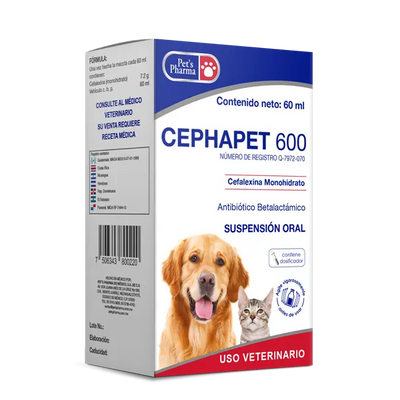 CEPHAPET 600 SUSPENSION ORAL 60ML - Black Dog Panamá 