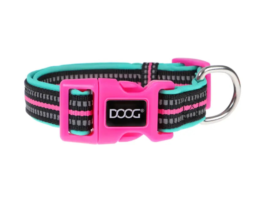 DOOG Neoprene Dog Collar RIN TIN TIN (Neon)- Large