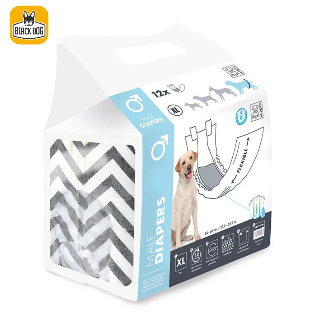DIAPERS - Male Dog - XL - Black Dog Panamá 
