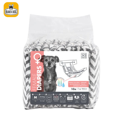 DIAPERS - Female Dog - M - Black Dog Panamá 
