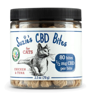 SUZIE'S CBD BITES CATS CHICKEN & TUNA 2.5OZ - Black Dog Panamá 