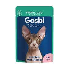 GOSBI DELICAT STERILIZED CHICKEN WITH SHRIMPS LOAF 70 g. - Black Dog Panamá 