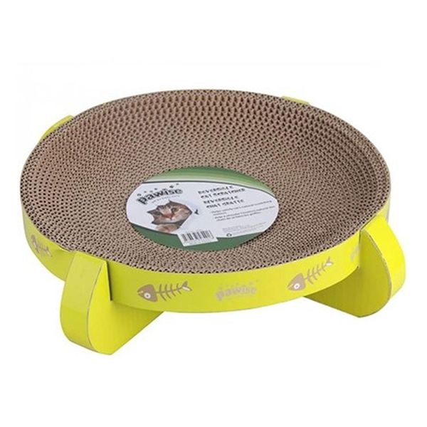 PAWISE REVERSIBLE ROUND CAT SCRATCHER - Black Dog Panamá 
