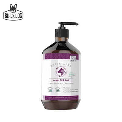 NATUR'LUXE  Argan Oil & Acai 2 in 1 Shampoo/Conditioner  - 500 ml - Black Dog Panamá 
