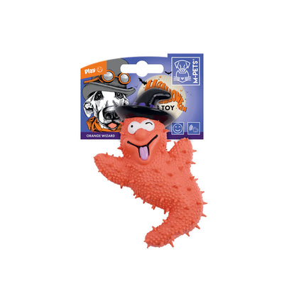 Halloween Dog Toy - Orange Wizard