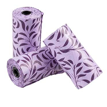 POO BAGS SPICE LAVENDER
 4ROLLS*15ST-32*19CM PURPLE - Black Dog Panamá 