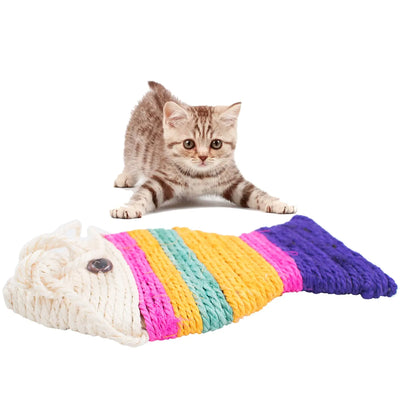 CAT TOY SCRATCHER FISH SHAPE - Black Dog Panamá 