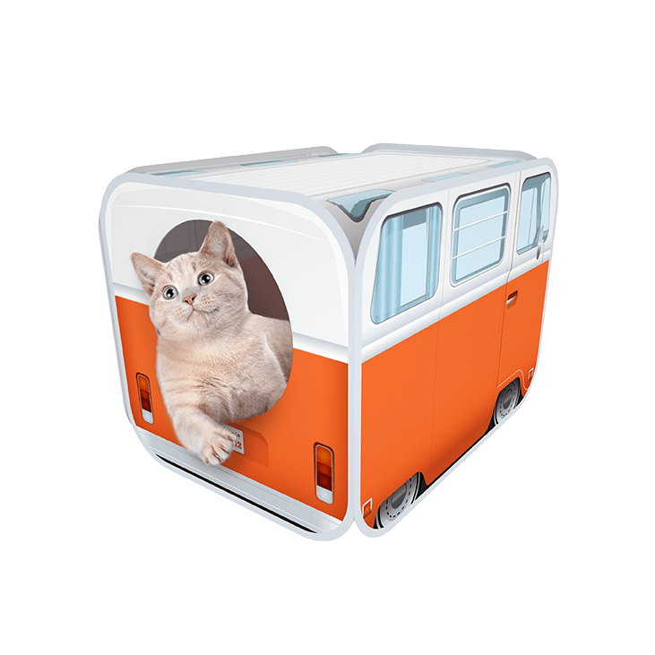 All for Paws Pop Up Minibus Hideaway Escondite Vintage 75 x 58 x 58 cm