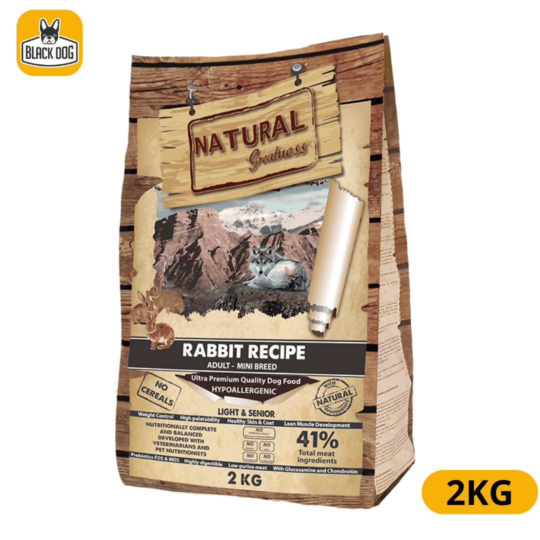 RABBIT RECIPE SENIOR&LIGHT ADULT MINI Black Dog Panamá 