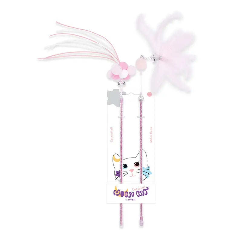 MoonCAT - cat wand set Stellar Plume & Cosmic Fluff Pink 2 pcs
