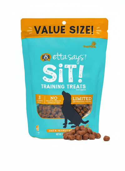 Etta Says Sit! Training Treats Snack con Maní para Perros – 16 oz