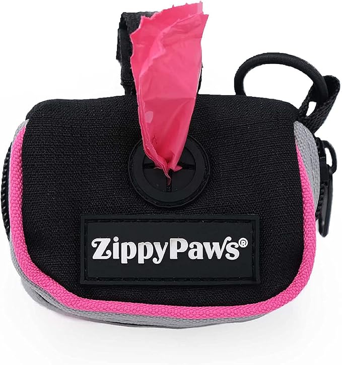 ZippyPaws Adventure Leash Bag - Dispensador de Bolsas Rosa