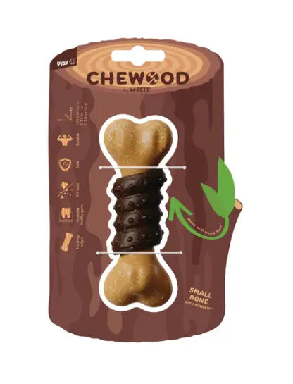 CHEWOOD Dog toy Small Bone with rubber S