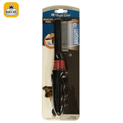 FOUR PAWS MAGIC COAT LIGHTED FLEA COMB - Black Dog Panamá 