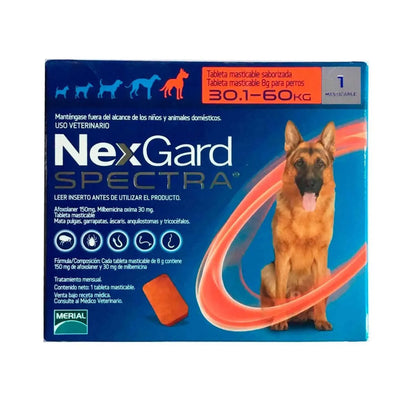 NEXGARD SPECTRA XL 30.1 - 60KG - Black Dog Panamá 