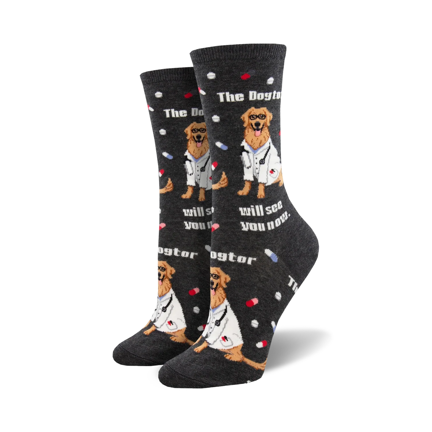 THE DOGTOR IS IN – Gris Carbón (Charcoal Heather) – Talla 9-11 - Black Dog Panamá 