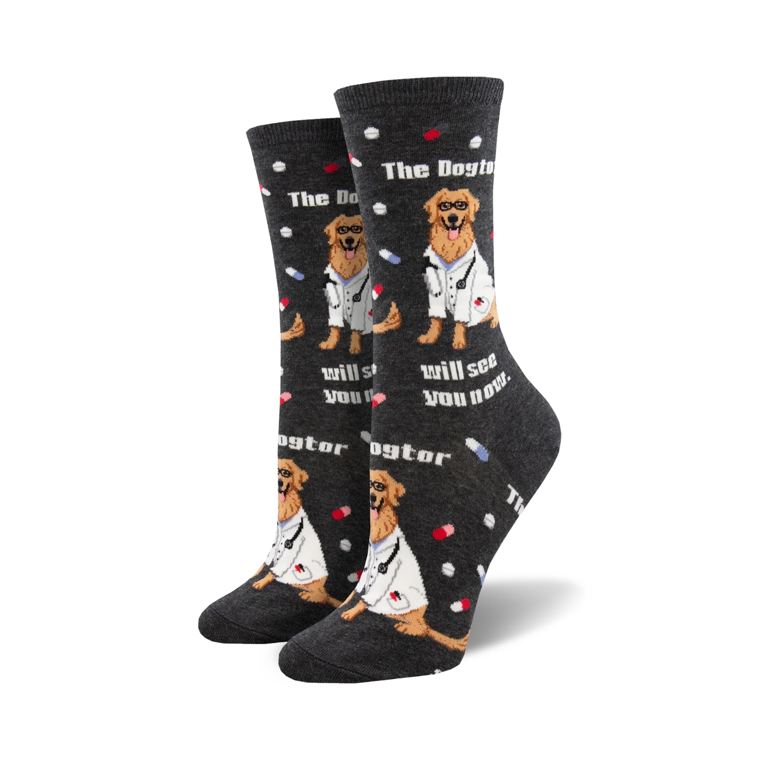 THE DOGTOR IS IN – Gris Carbón (Charcoal Heather) – Talla 9-11 - Black Dog Panamá 