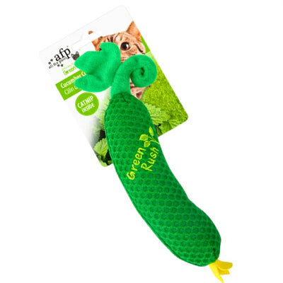 AFP CAT TOY ZUCCHINI CUDDLER WITH CATNIP - Black Dog Panamá 