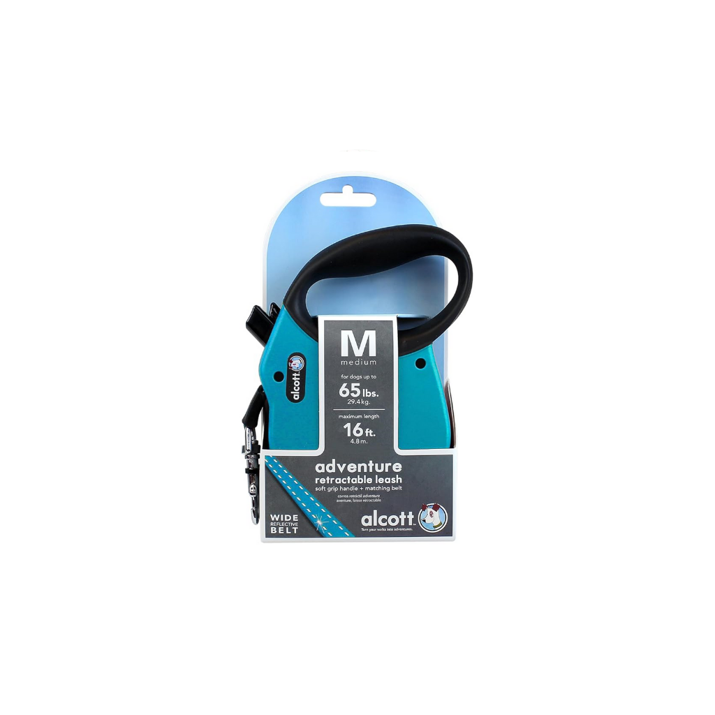 Alcott Adventure Retractable Leash Azul – M