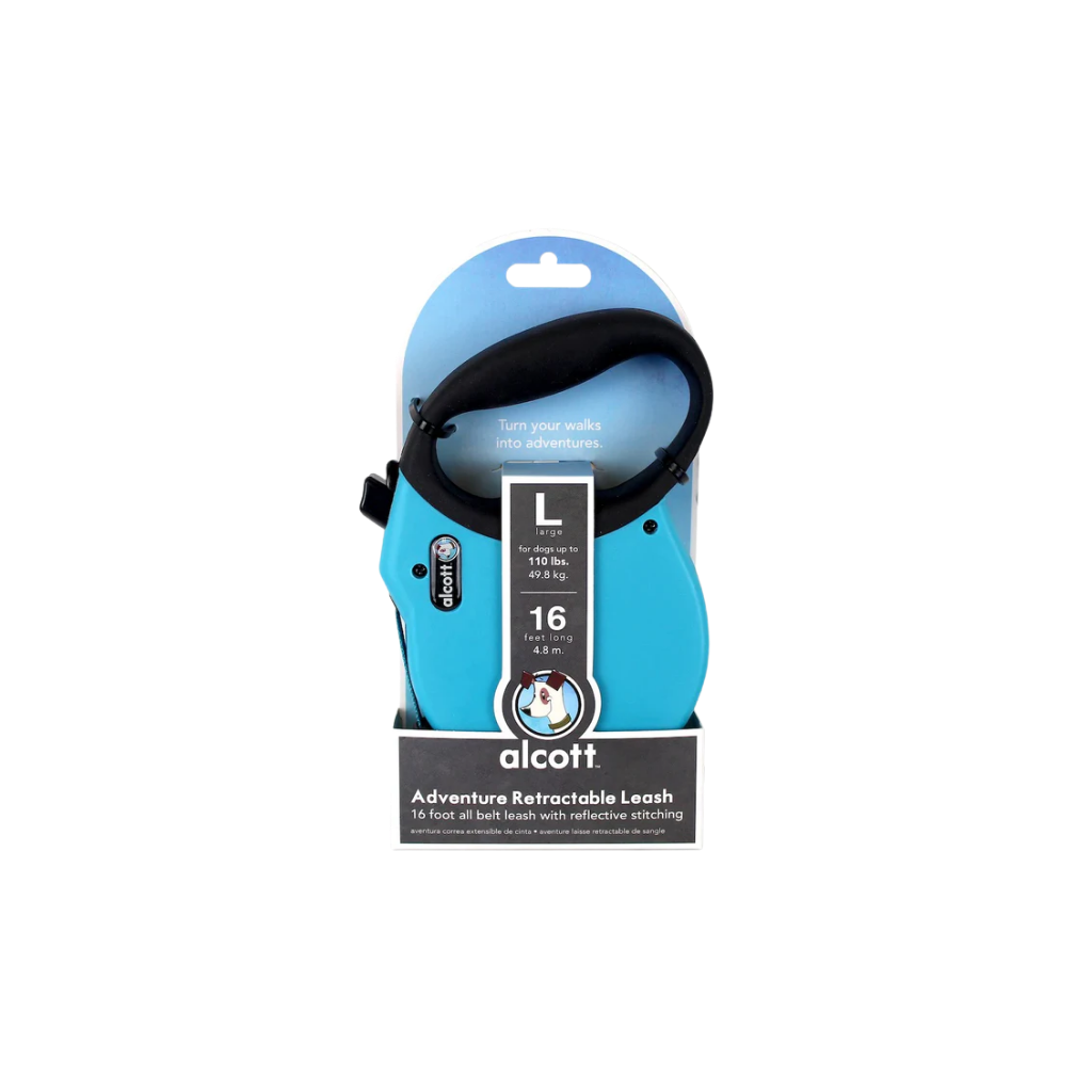 Alcott Adventure Retractable Leash Azul – L
