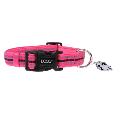DOOG Neoprene Dog Collar LADY (Neon) - Medium - Black Dog Panamá 