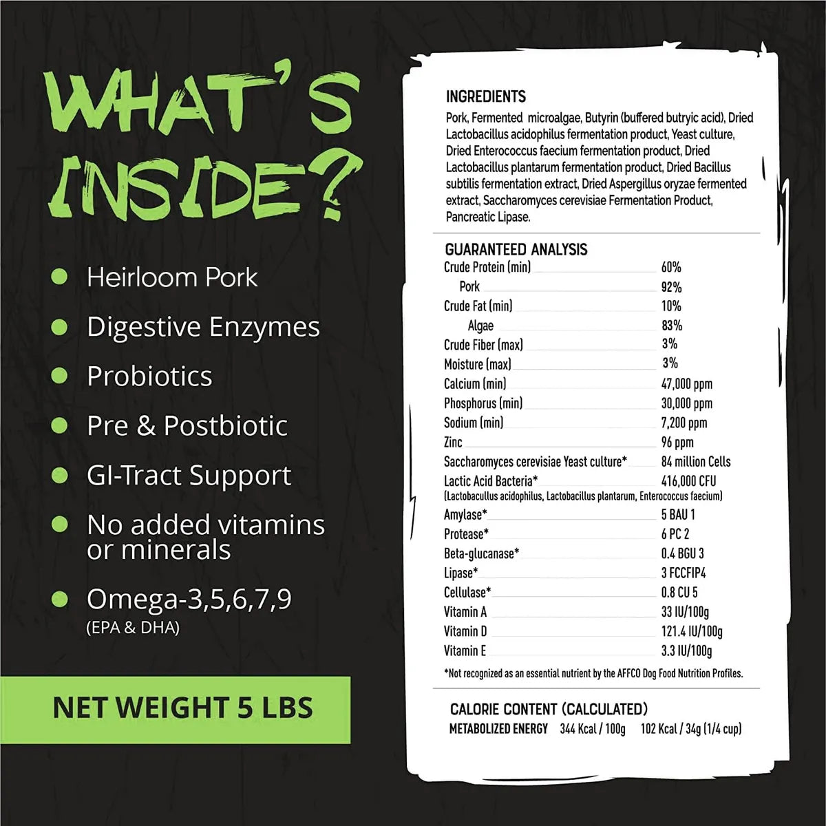 Origins 5 in 1 Suplemento Cerdo – 2 lb