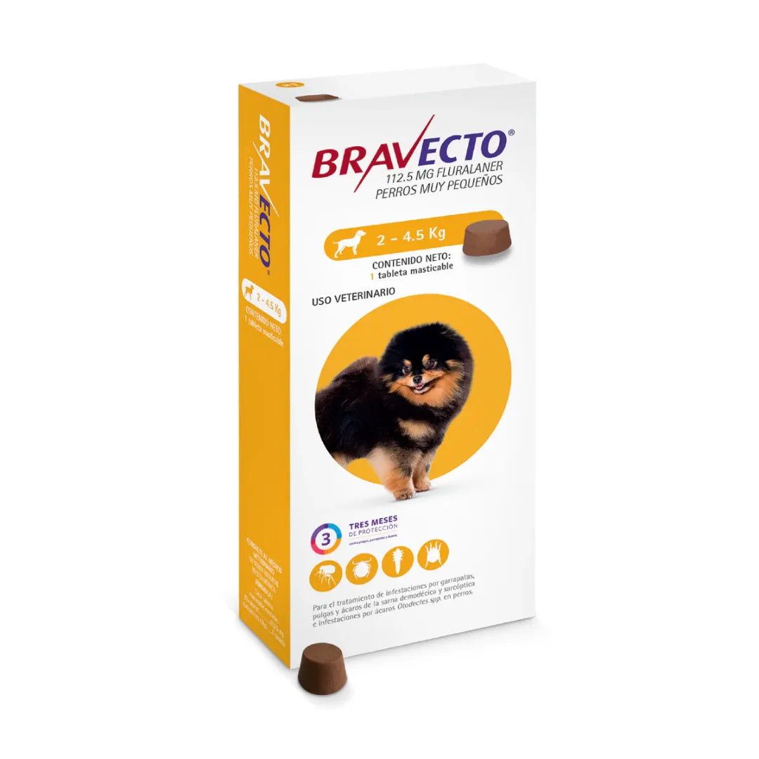 BRAVECTO 2KG - 4.5KG 112.5MG - Black Dog Panamá 