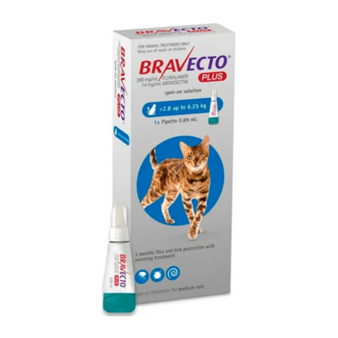 BRAVECTO PLUS FOR CAT 250 2.8 A 6.25KG - Black Dog Panamá 
