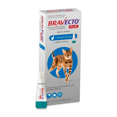 BRAVECTO PLUS FOR CAT 250 2.8 A 6.25KG - Black Dog Panamá 