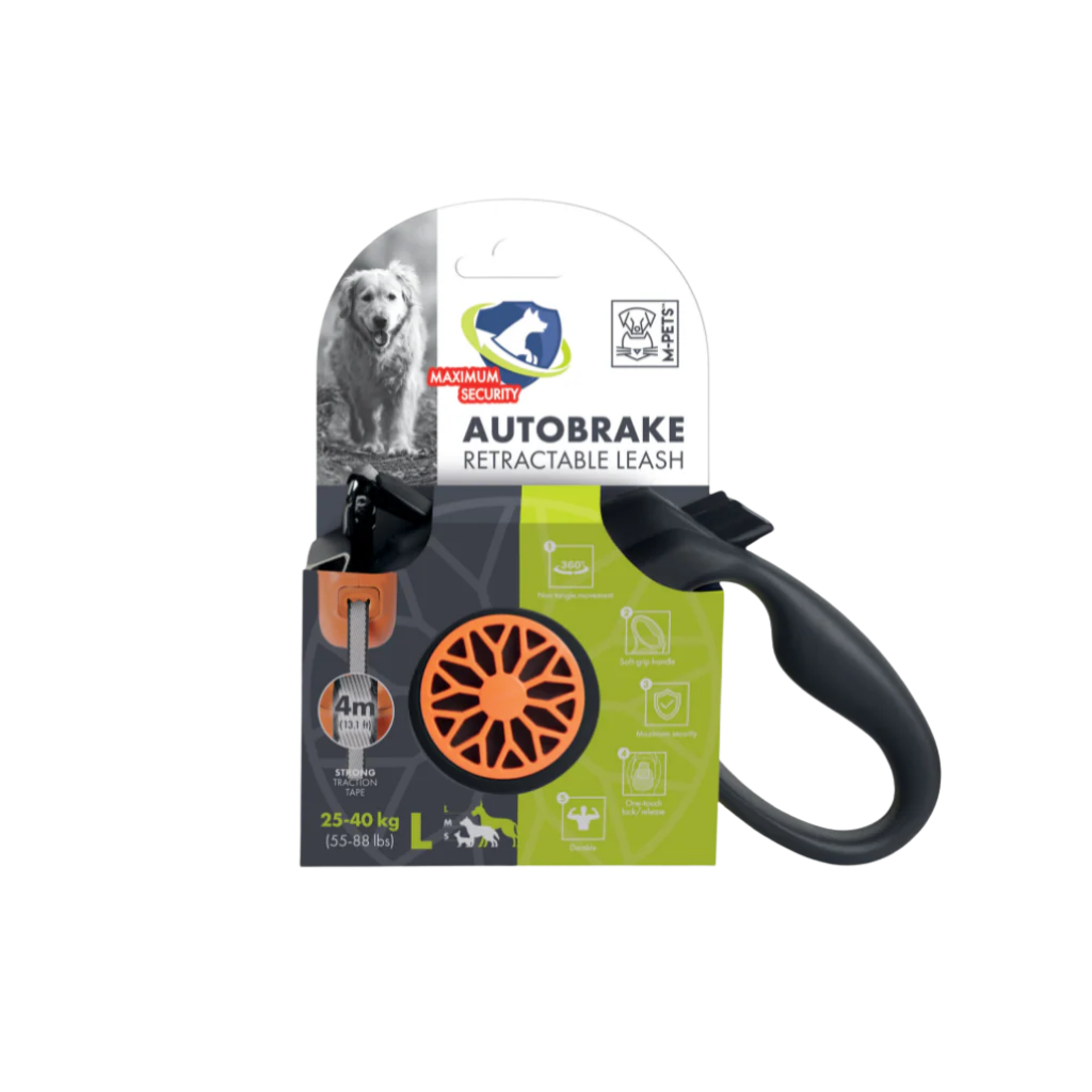 MPETS AUTOBRAKE Retractable Smart Leash – L
