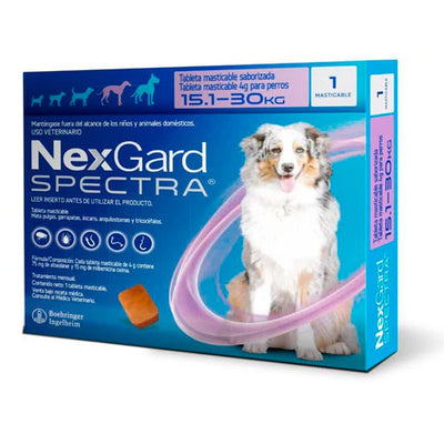 NEXGARD SPECTRA L 15.1 - 30 KG - Black Dog Panamá 