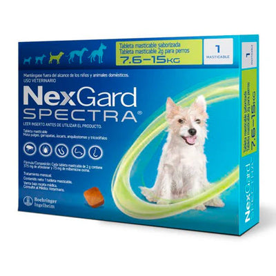 NEXGARD SPECTRA M 7.6 - 15 KG - Black Dog Panamá 