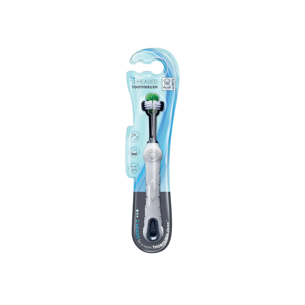 MPets 3-Headed Toothbrush Cepillo Dental – Unidad