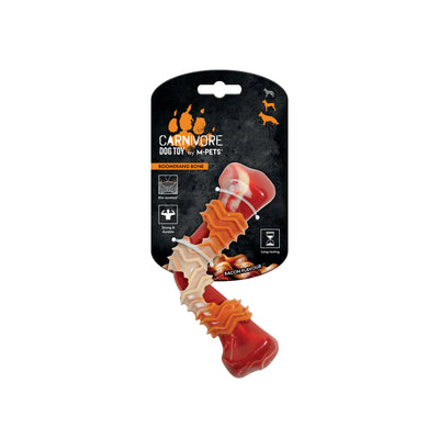 MPets Carnivore Boomerang Bone Sabor Tocino – 17.8 x 9.3 x 4.1 cm