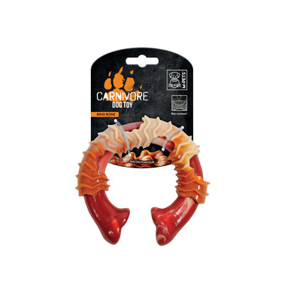 MPets Carnivore Dog Toy Ring Bone Sabor Tocino – 14 x 13.7 x 4.1 cm