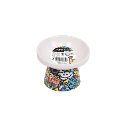 URBANSTYLE TILT'D Raised Ceramic Bowl  Multicolour - S - Black Dog Panamá 