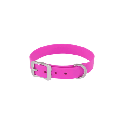 Vivid PVC Collar Rosa Fuerte – L