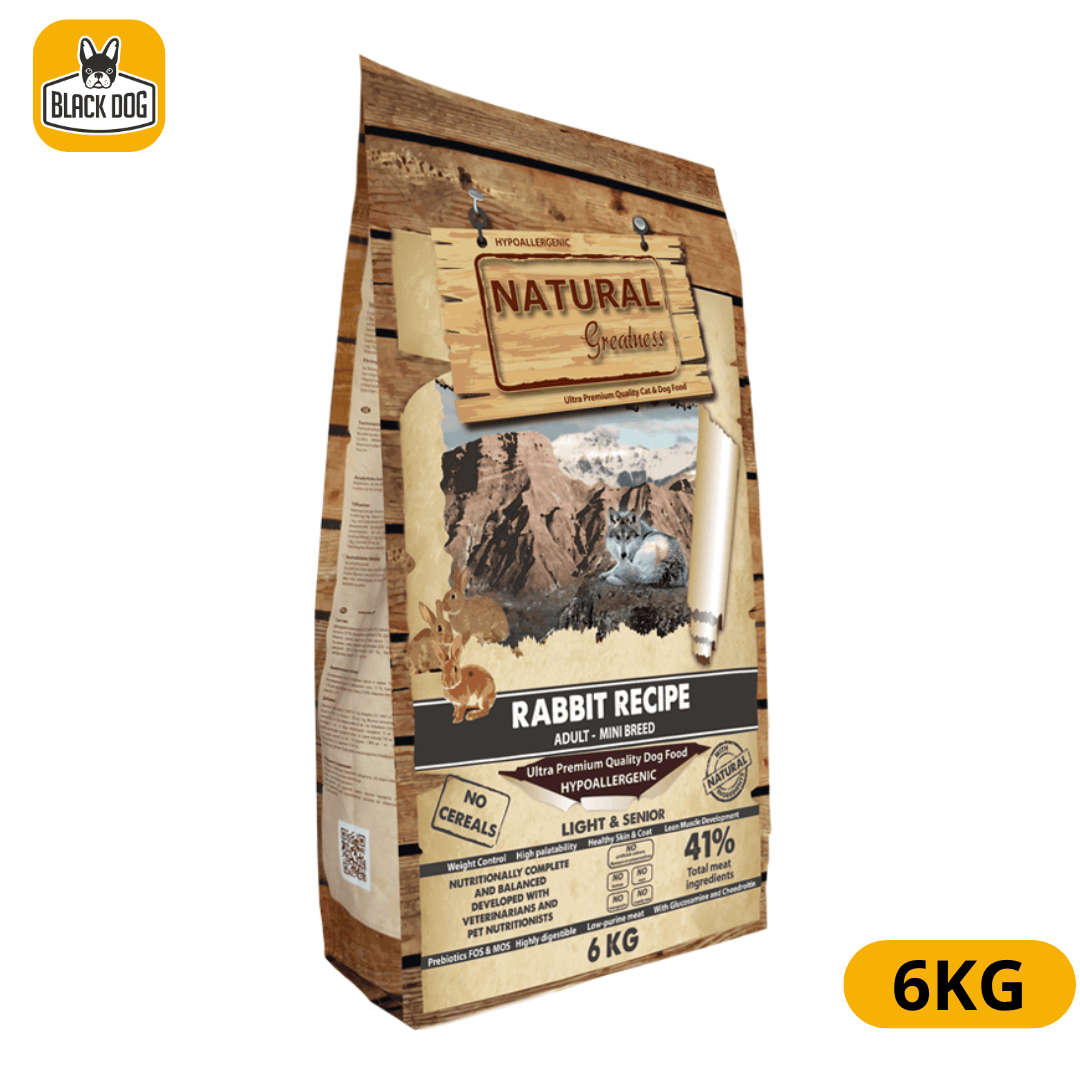 RABBIT RECIPE SENIOR&LIGHT ADULT MINI Black Dog Panamá 