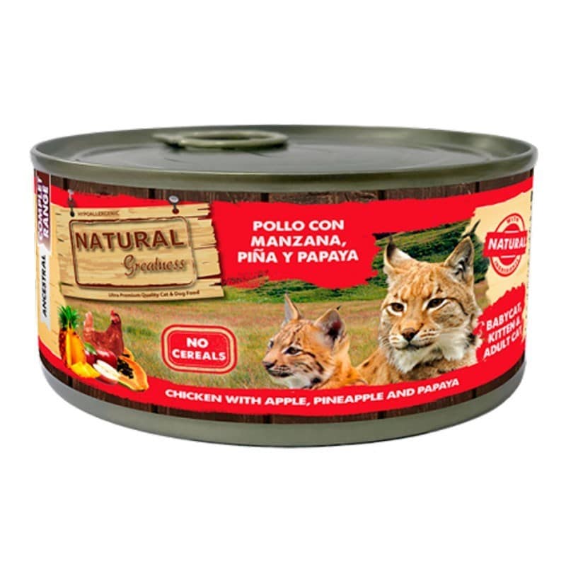 NGC POLLO CON MANZANA, PIÑA Y PAPAYA BABYCAT, KITTEN & ADULT 185G