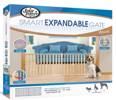 FOUR PAWS REJILLA EXPAND PUERTA 51-93" W x 24" H - Black Dog Panamá 