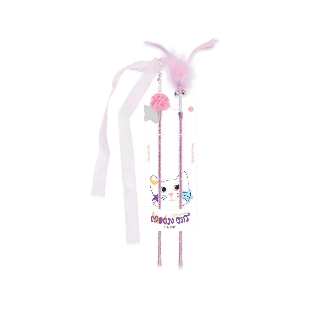 MoonCAT - cat wand set Nebula Puff & Galactic Plume Pink 2 pcs