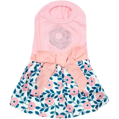 Cherry Blossoms Dress - Pink - Pink / XS
