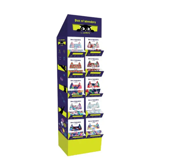 Wonders Cat toy display 170 x 43 x 46 cm - 10 display boxes of various 950 cat toys