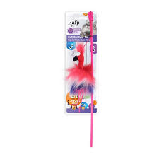 Furry Ball - Fluffy Bird Wand - Red - Black Dog Panamá 